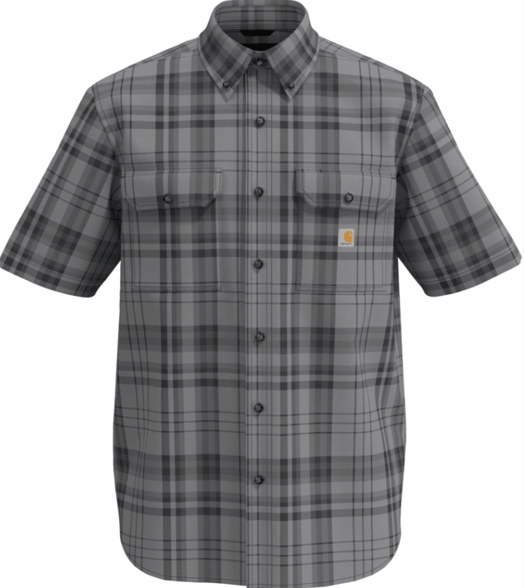 Fort Loose SS Plaid Shirt- Carhartt Gray