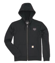 Women's Marquette Heart Full-Zip Sweatshirt- Black