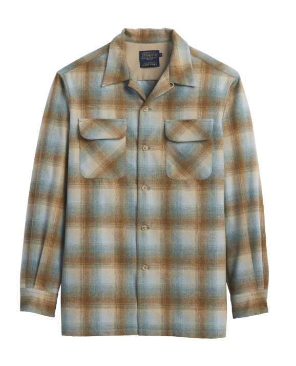 The Original Board Shirt - Camel/ Blue Mix Ombre