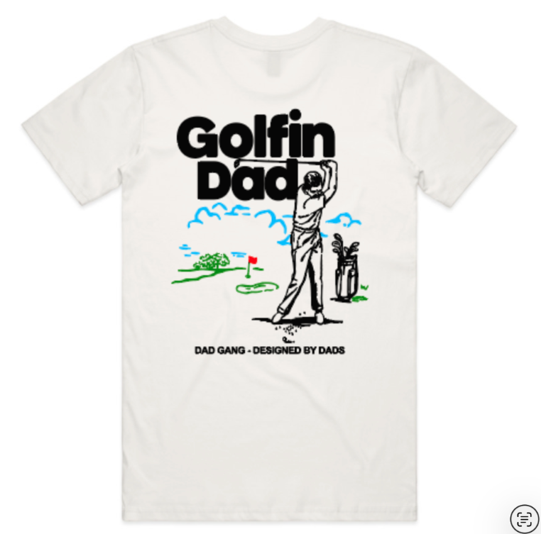 Golfin Dad Tee - White
