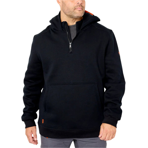 Shevlin Hooded Quarter Zip- Black