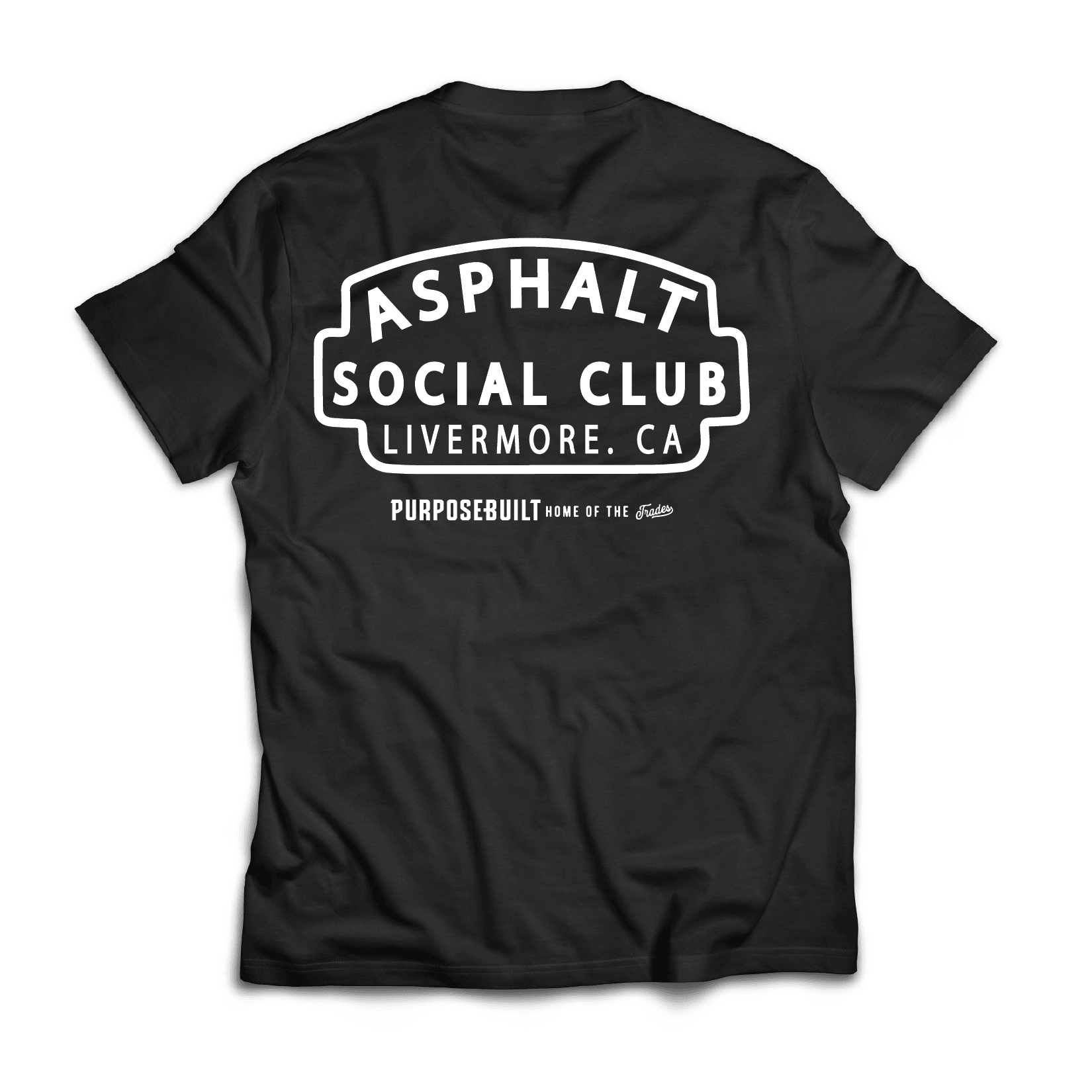 PurposeBuilt X Asphalt Social Club Tee, Black - Purpose-Built / Home of the Trades