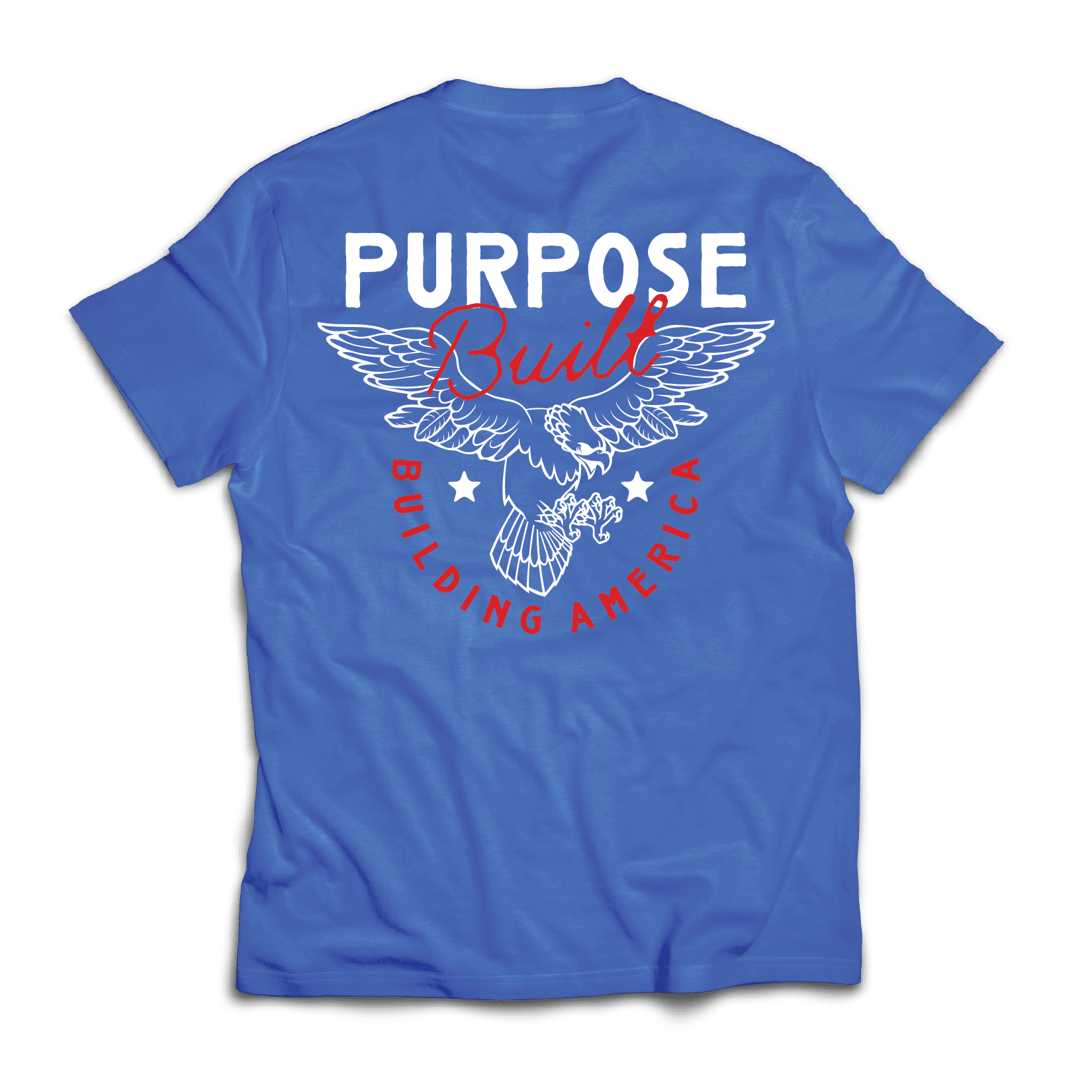 Youth Building America Tee, Royal - Purpose-Built / Home of the Trades