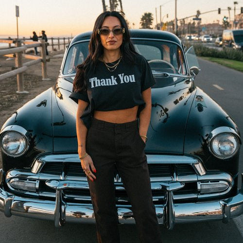 Women's Shop Crop Tee - Vintage Black