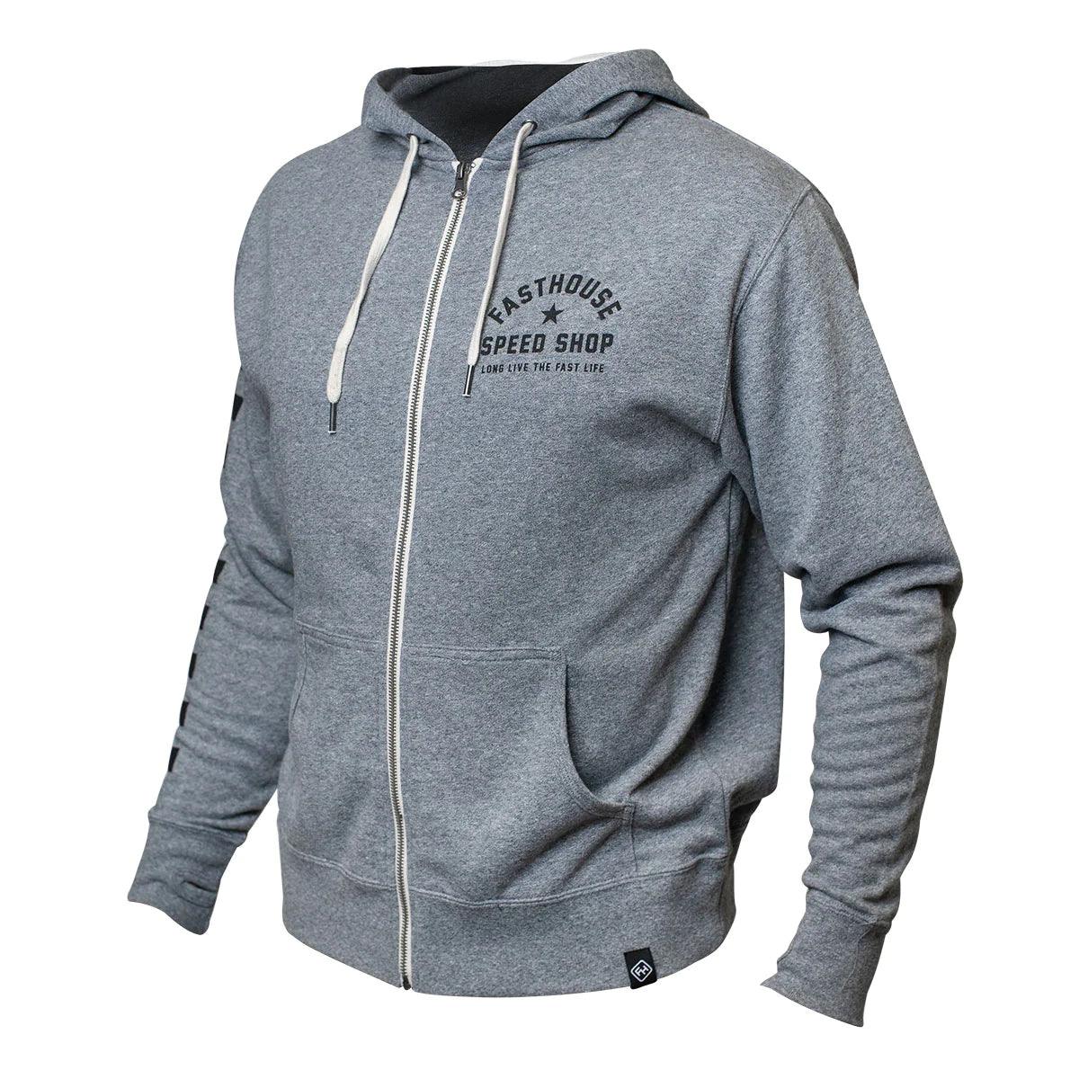 Star Hooded Zip Up- Heather Grey - Purpose-Built / Home of the Trades