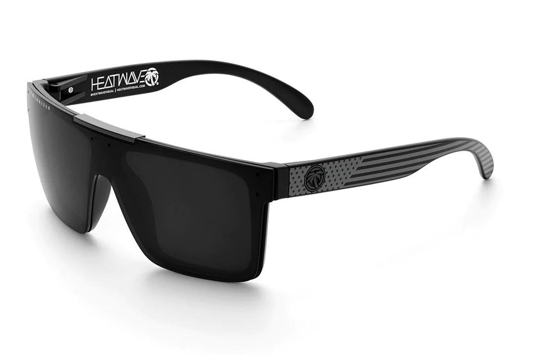 Quatro Sunglasses: Stars & Stripes Socom Polarized Black Lens/Black Bar - Purpose-Built / Home of the Trades