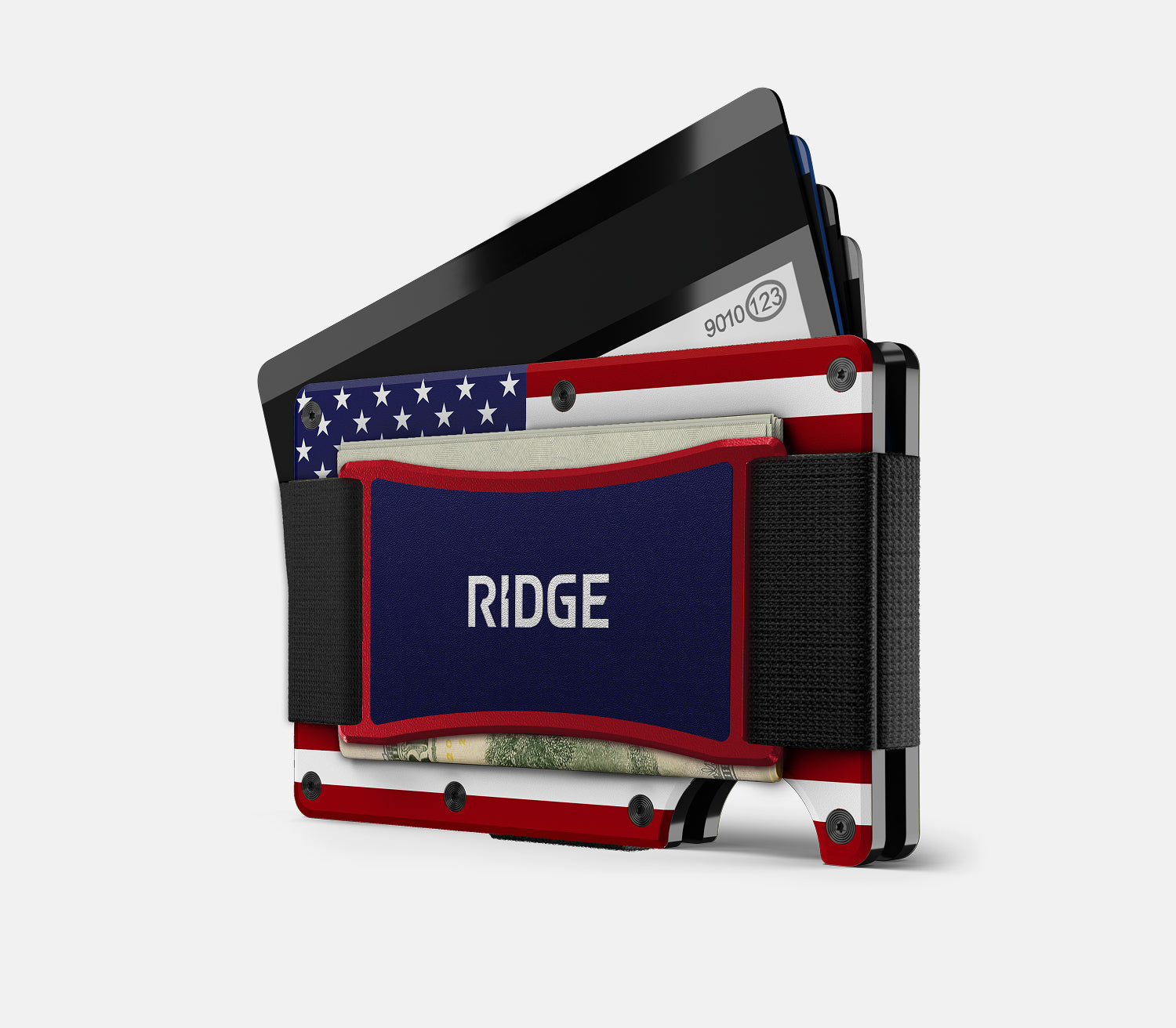 Stars & Stripes Aluminum Wallet - Cash Strap