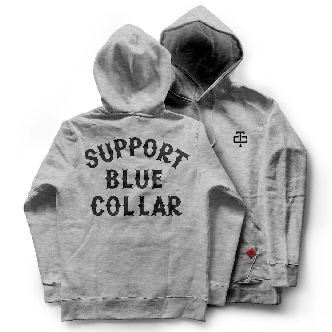 Support Blue Collar Hoodie - Nickel - Purpose-Built / Home of the Trades