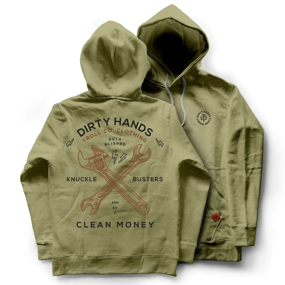 Twisting Wrenches Hoodie - Green