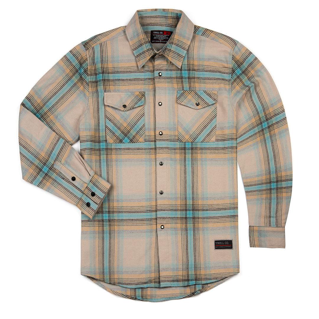 Mason Flannel: Blue / Taupe - Purpose-Built / Home of the Trades