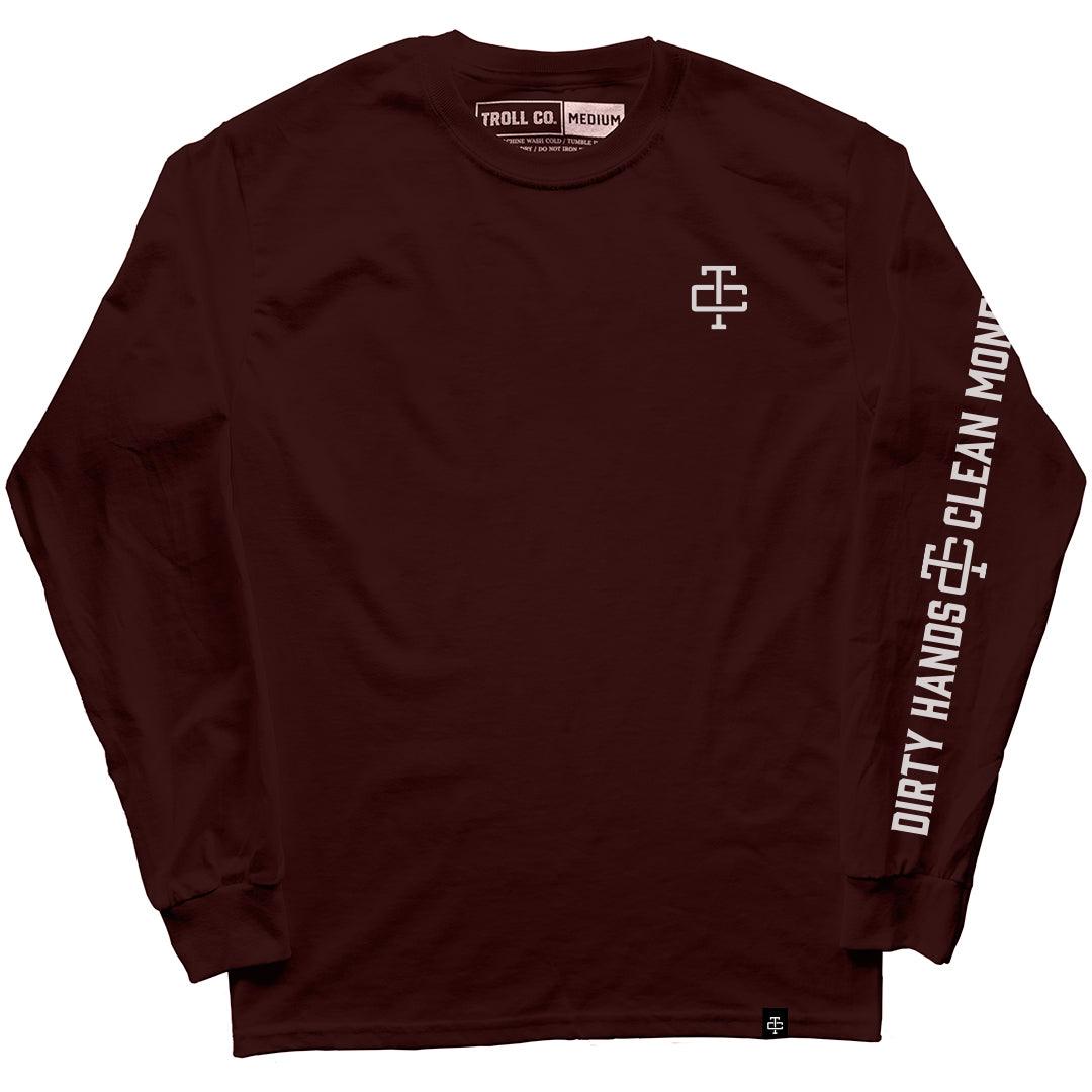 Grit Long Sleeve: Maroon - Purpose-Built / Home of the Trades