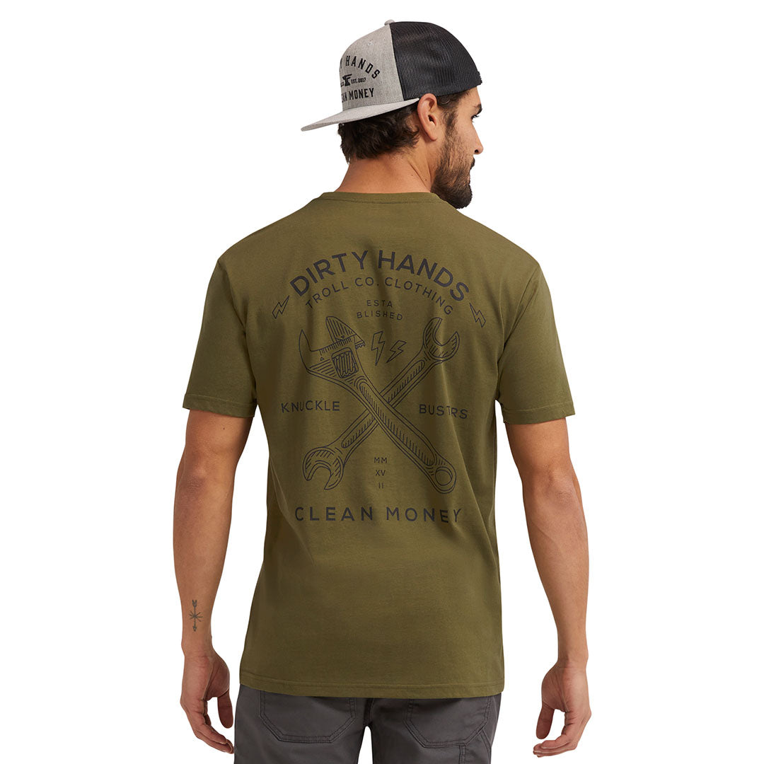 Men's DHCM Twisting Wrenches T-Shirt, Military Green