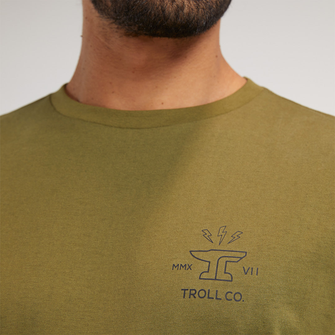 Men's DHCM Twisting Wrenches T-Shirt, Military Green