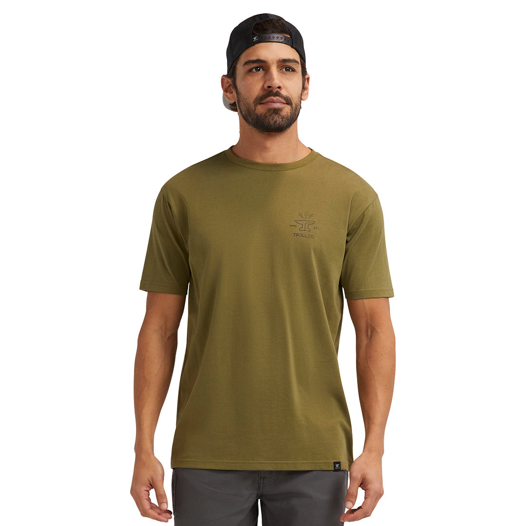 Men's DHCM Twisting Wrenches T-Shirt, Military Green