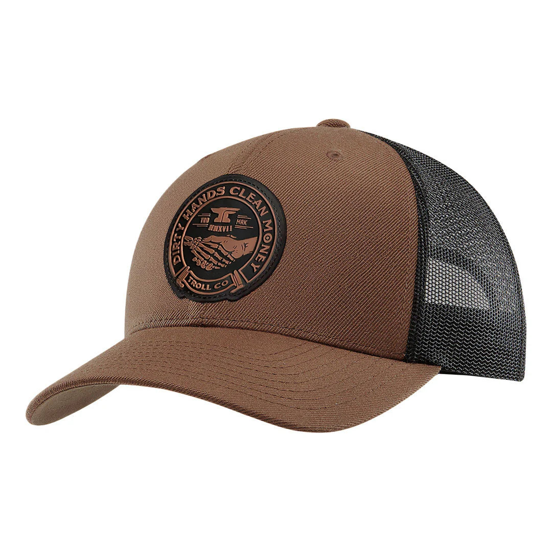 DHCM Haggler Curved Bill Trucker Hat - Coyote Brown