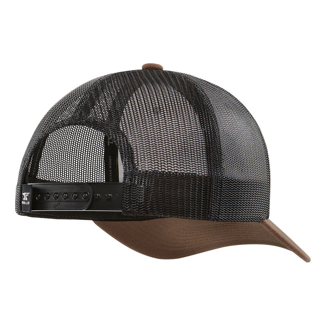 DHCM Haggler Curved Bill Trucker Hat - Coyote Brown