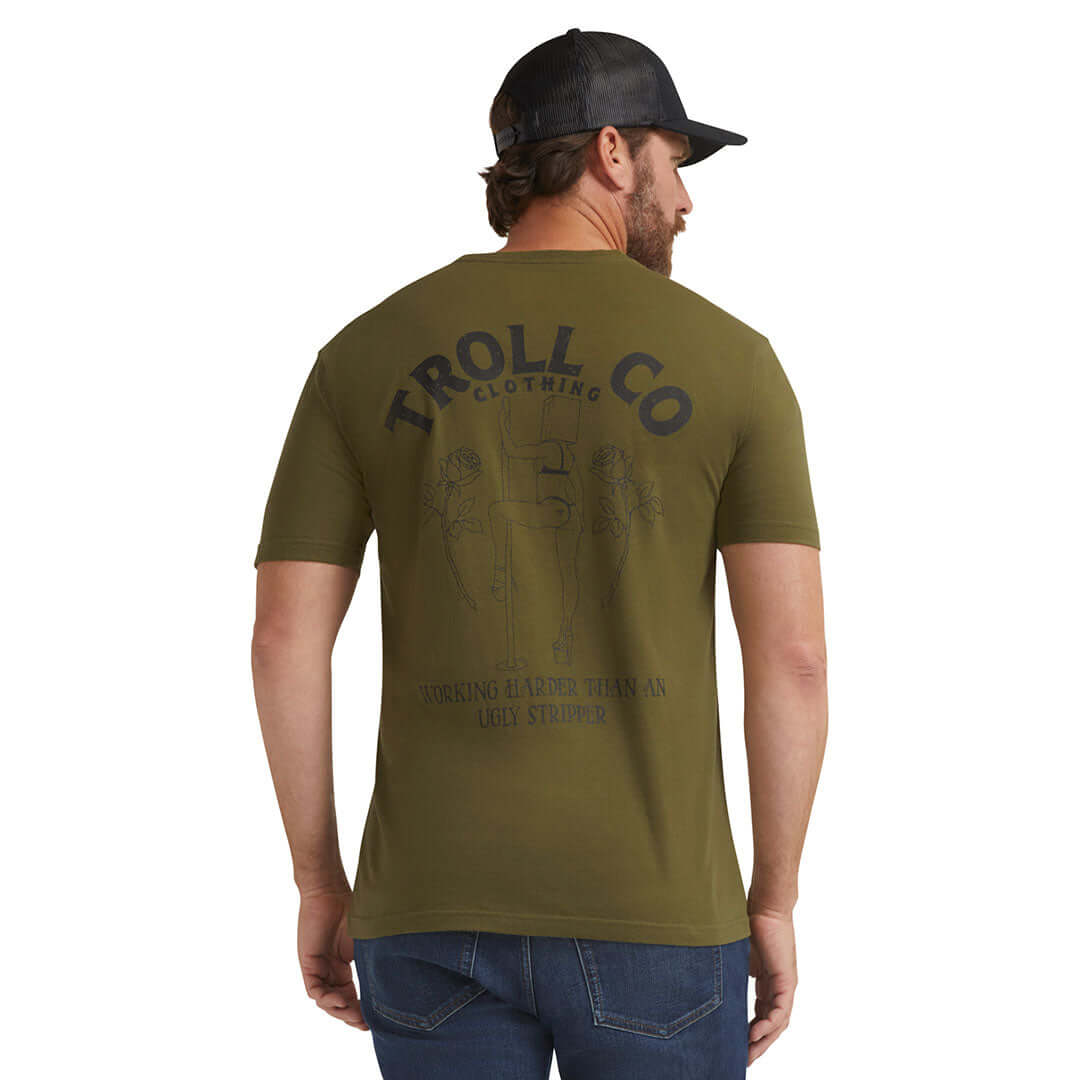 WHUS Butterface SS Tee, Military Green