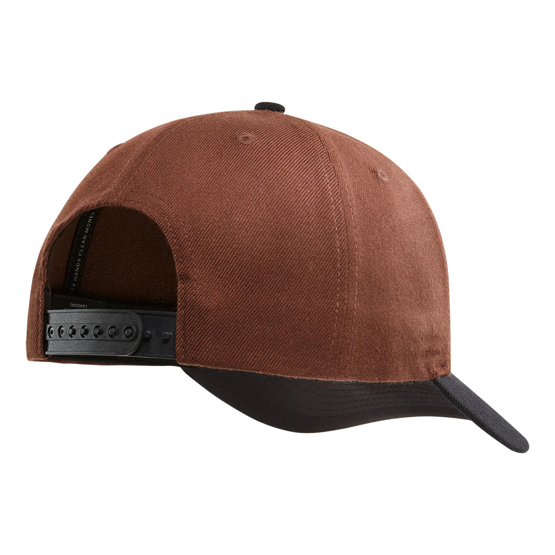 BC Bottoms Up Curved Bill Snapback-Brown/Black