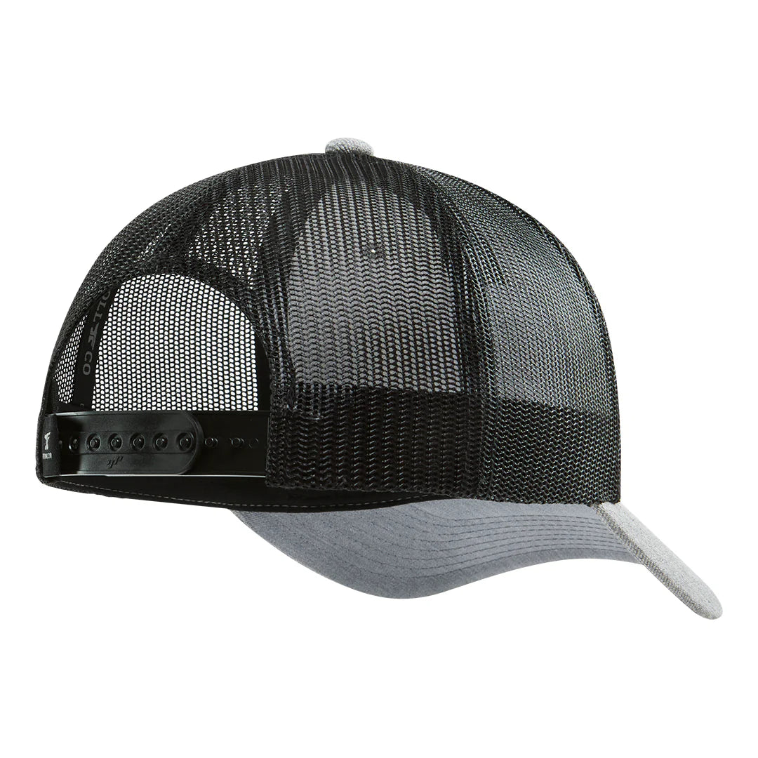 DHCM Shocker Curved Brim Trucker- Gray Heather