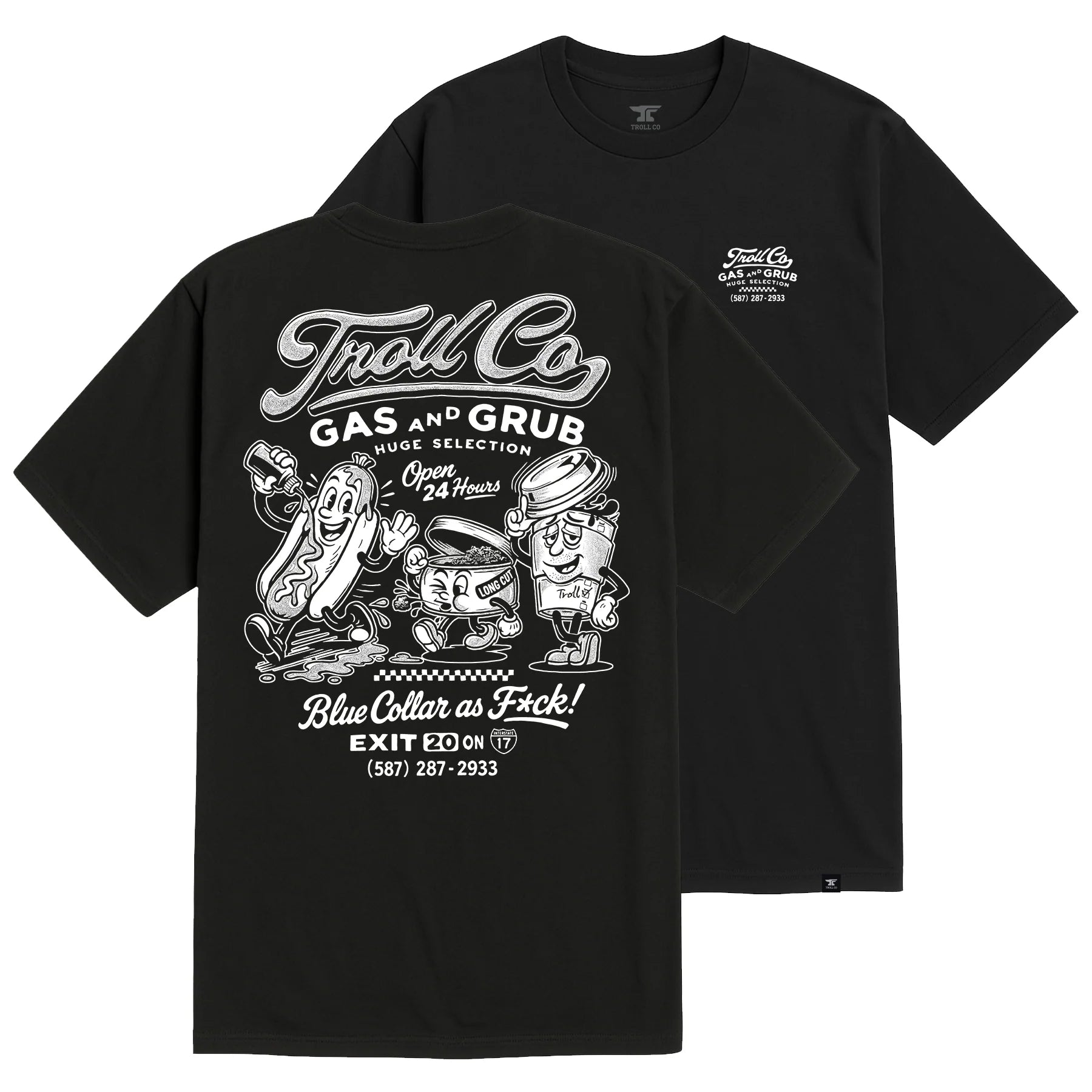 Gas and Grub SS Tee- Black