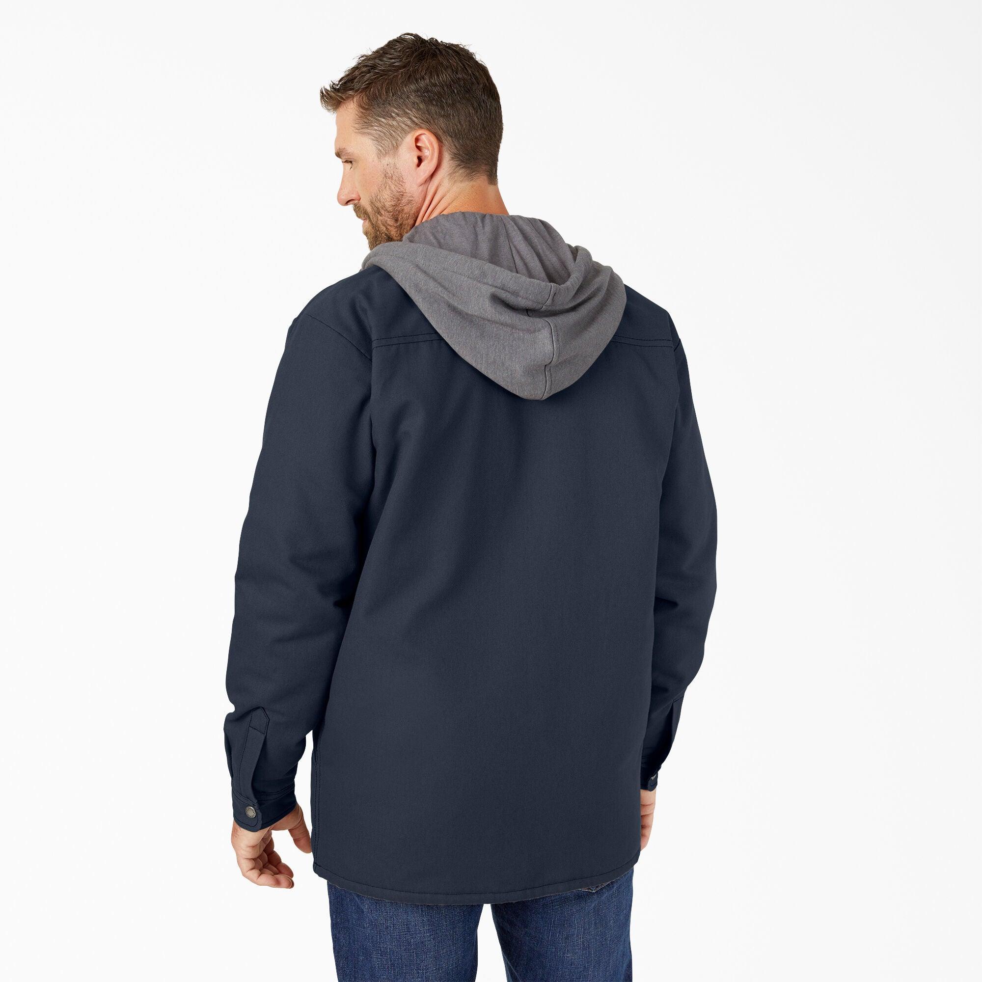 Water Repellent Duck Hooded Shirt Jacket, Navy - Purpose-Built / Home of the Trades