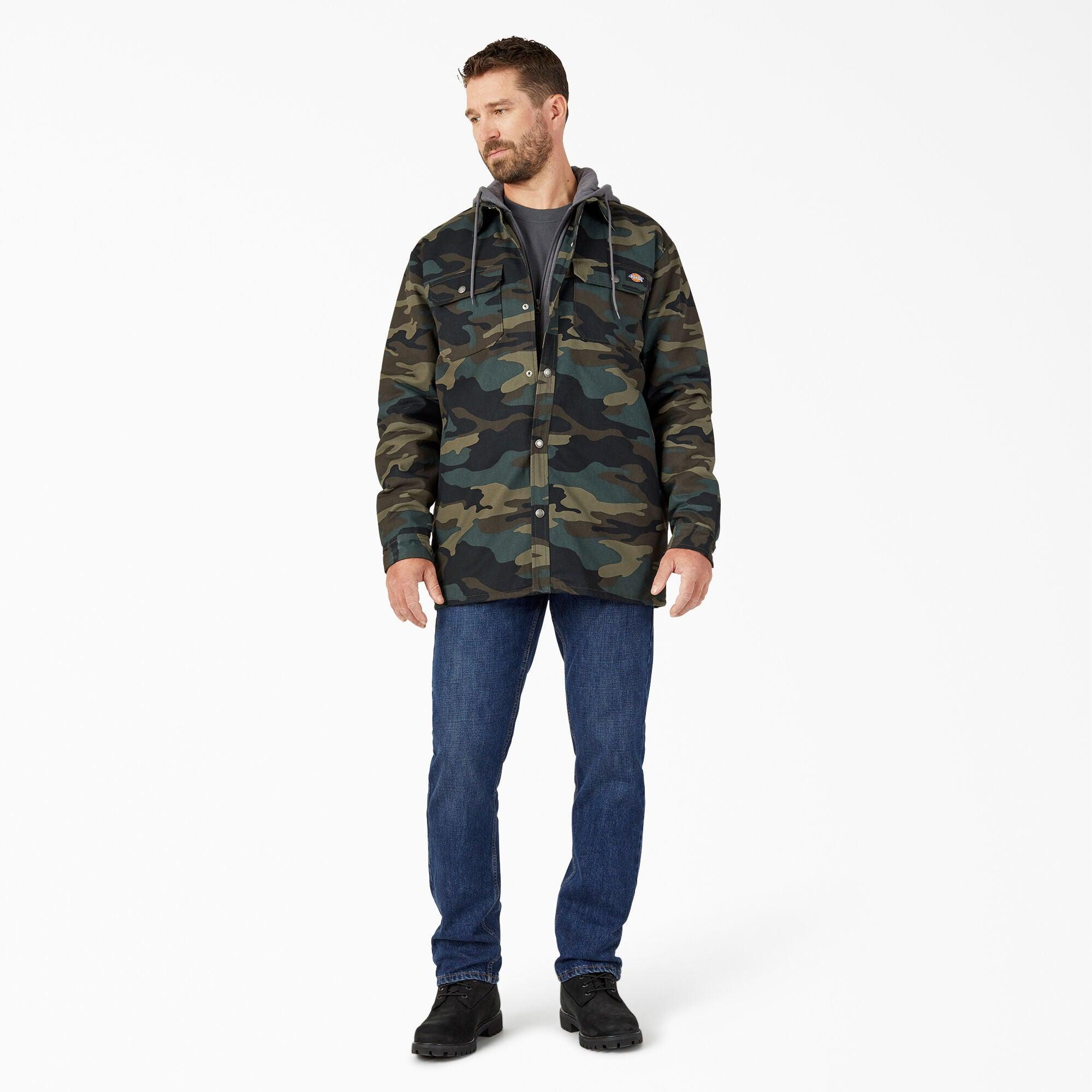 Water Repellent Duck Hooded Shirt Jacket, Camo - Purpose-Built / Home of the Trades