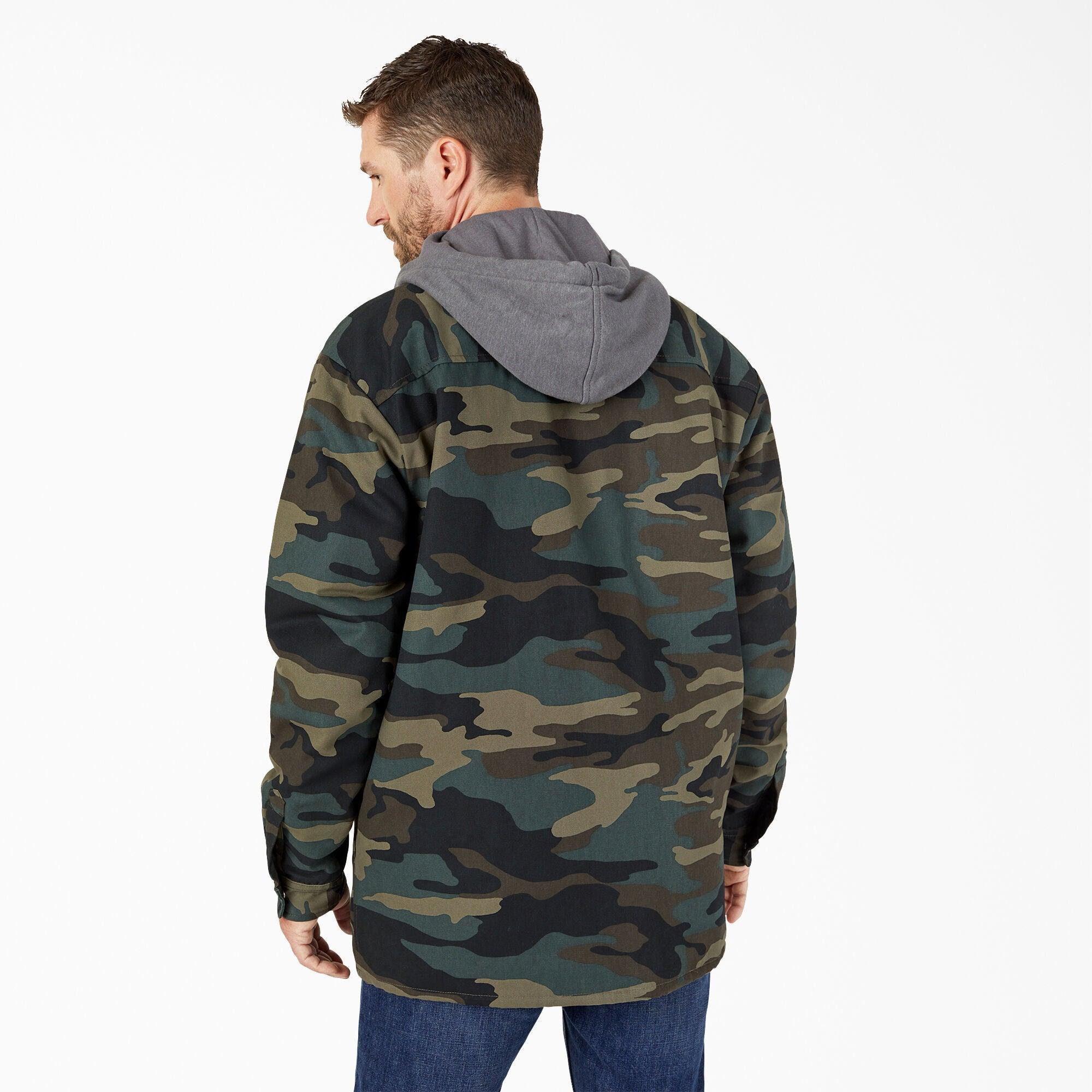 Water Repellent Duck Hooded Shirt Jacket, Camo - Purpose-Built / Home of the Trades