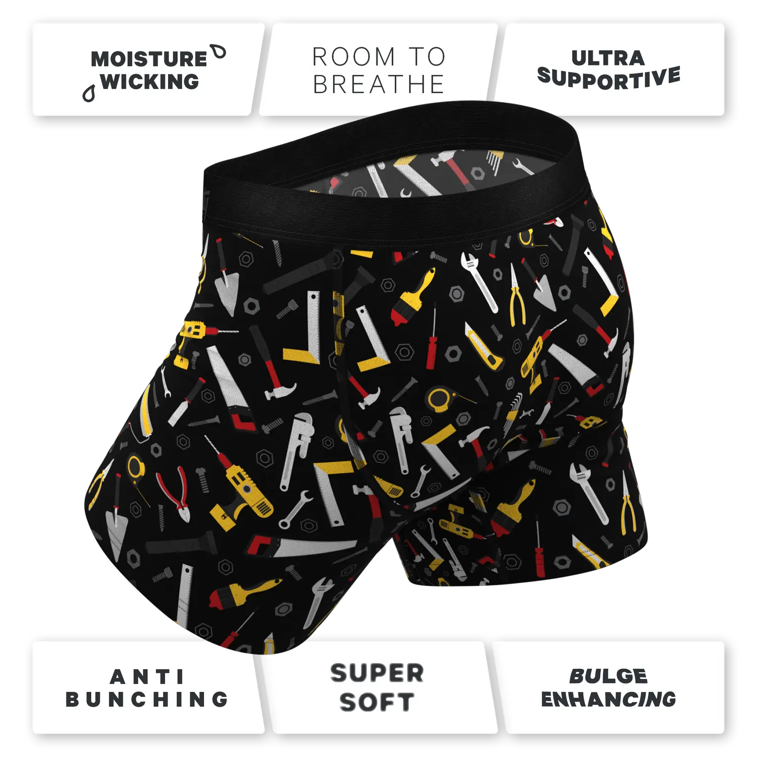The Tool Belt - Hammer and Tools Ball Hammock® Pouch Underwear With Fly