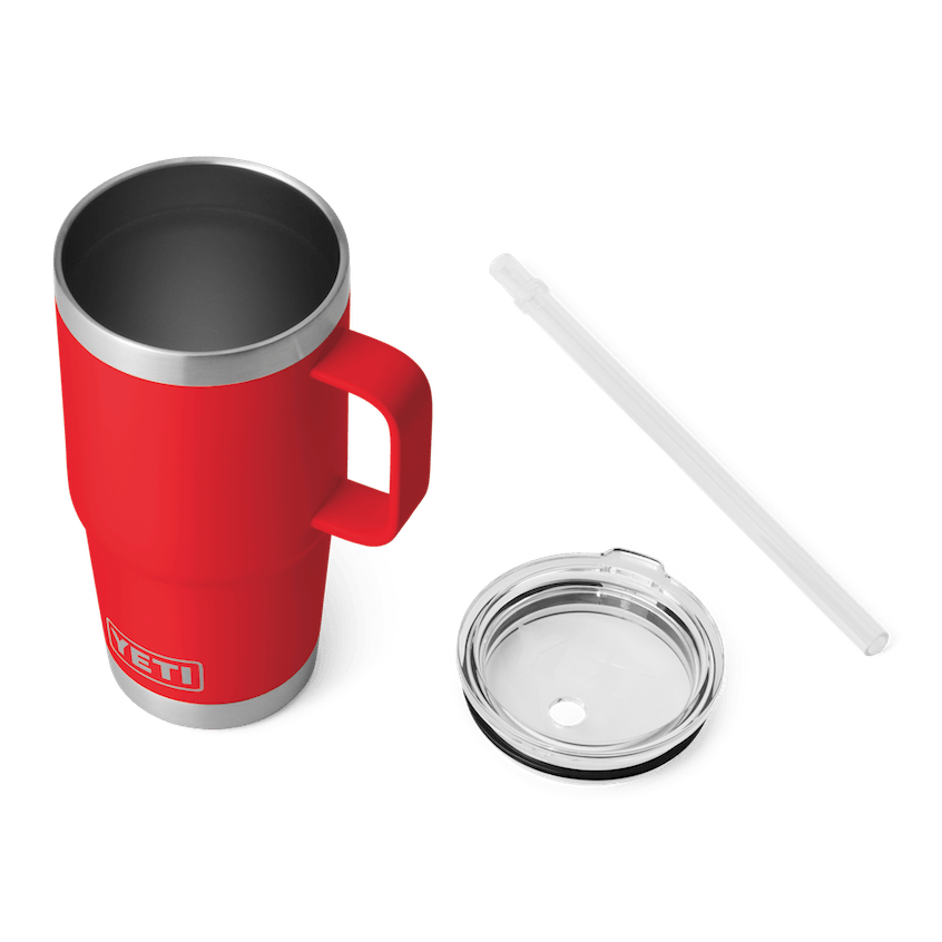 Rambler® 25 oz Mug w/Straw Lid - Rescue Red - Purpose-Built / Home of the Trades