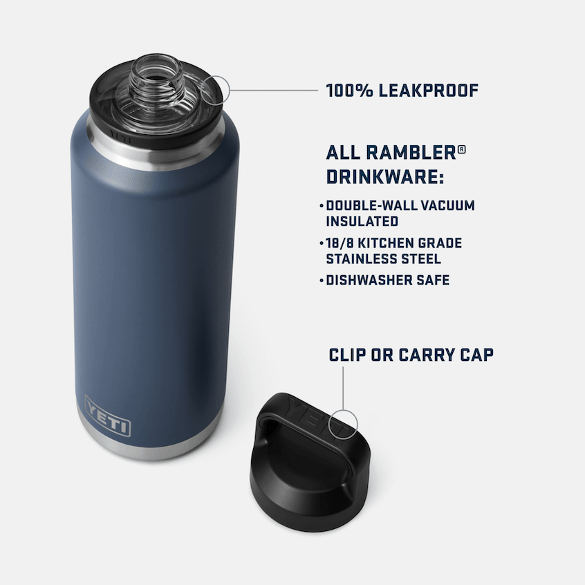 Rambler® 46 oz Water Bottle w/Chug Cap - Black - Purpose-Built / Home of the Trades