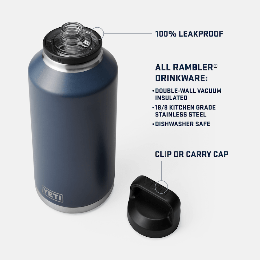 Rambler® 64 oz Water Bottle w/Chug Cap - White - Purpose-Built / Home of the Trades