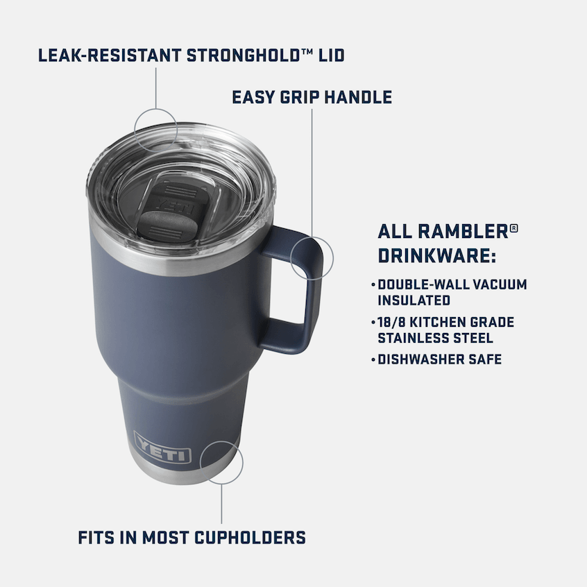 Rambler® 30 oz Travel Mug - White - Purpose-Built / Home of the Trades