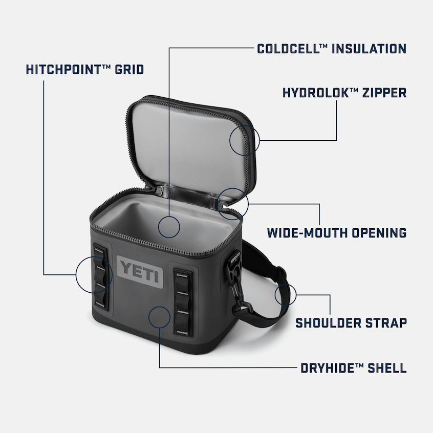 Hopper Flip 8 Soft Cooler - Charcoal - Purpose-Built / Home of the Trades