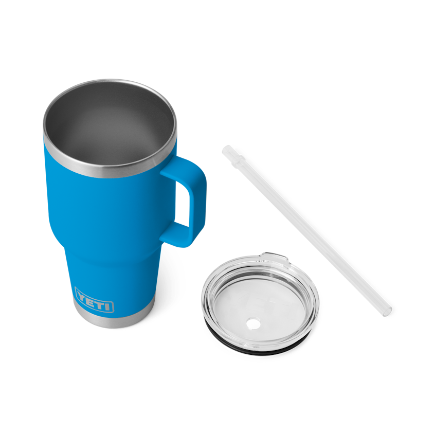 Rambler® 35 oz Mug W/Straw Lid - Big Wave Blue