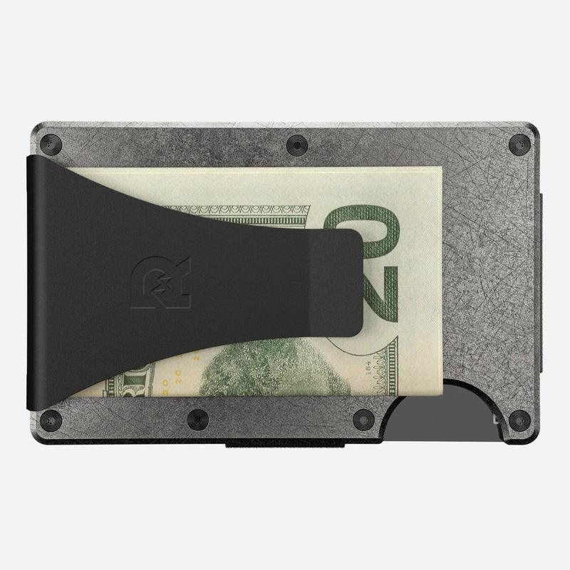 Titanium Stonewashed Minimalist Wallet - Money Clip