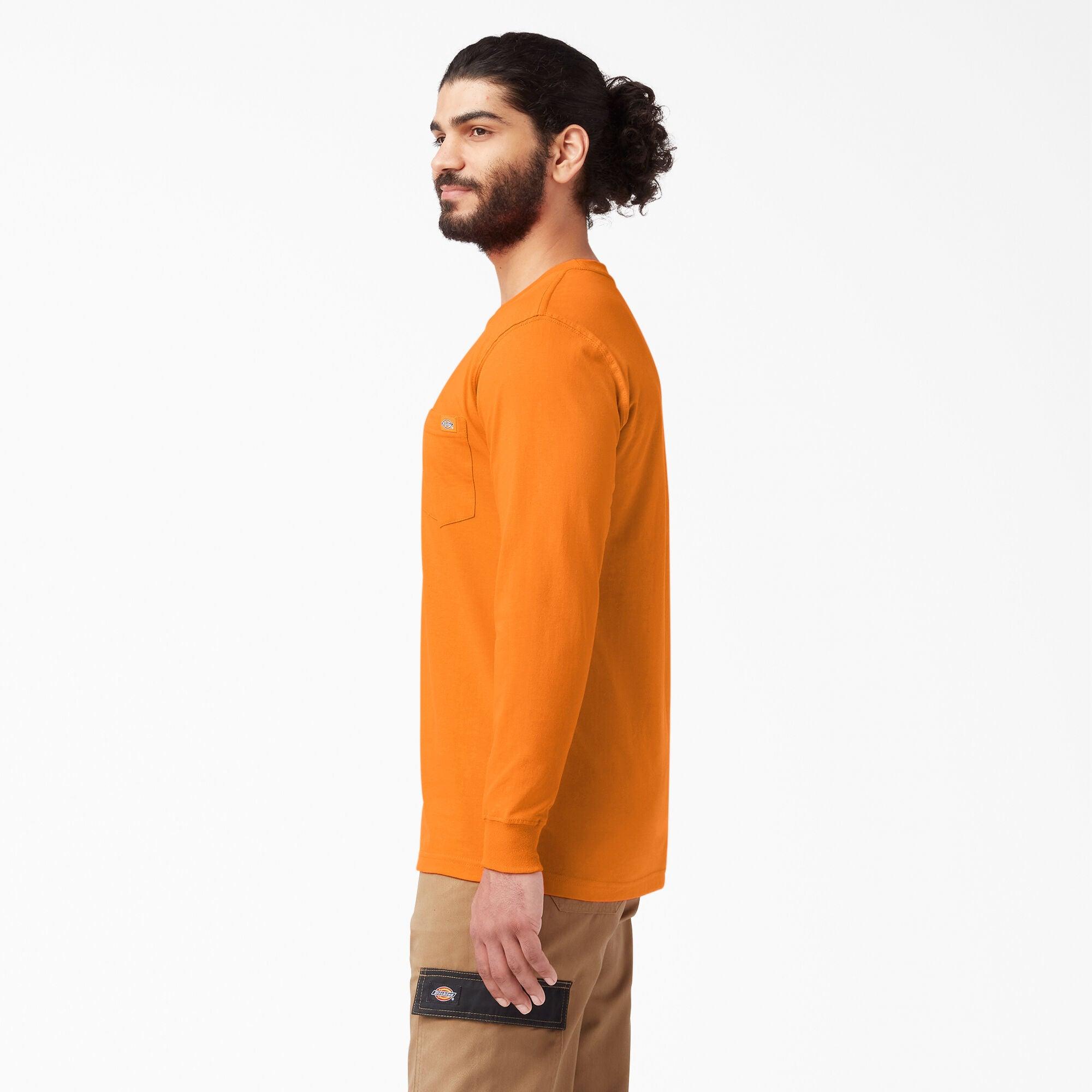 Heavyweight Long Sleeve Pocket T-Shirt, Orange - Purpose-Built / Home of the Trades