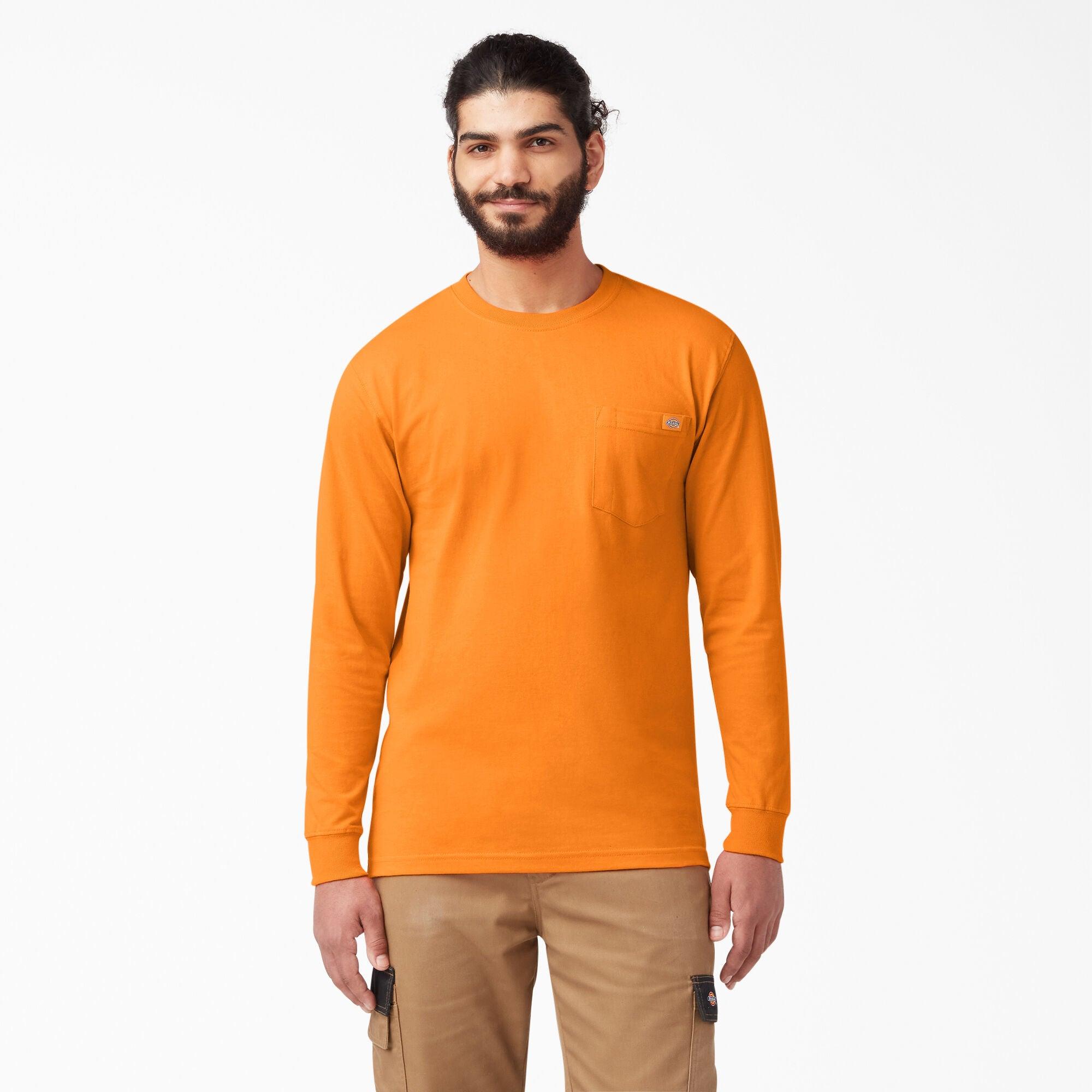 Heavyweight Long Sleeve Pocket T-Shirt, Orange - Purpose-Built / Home of the Trades