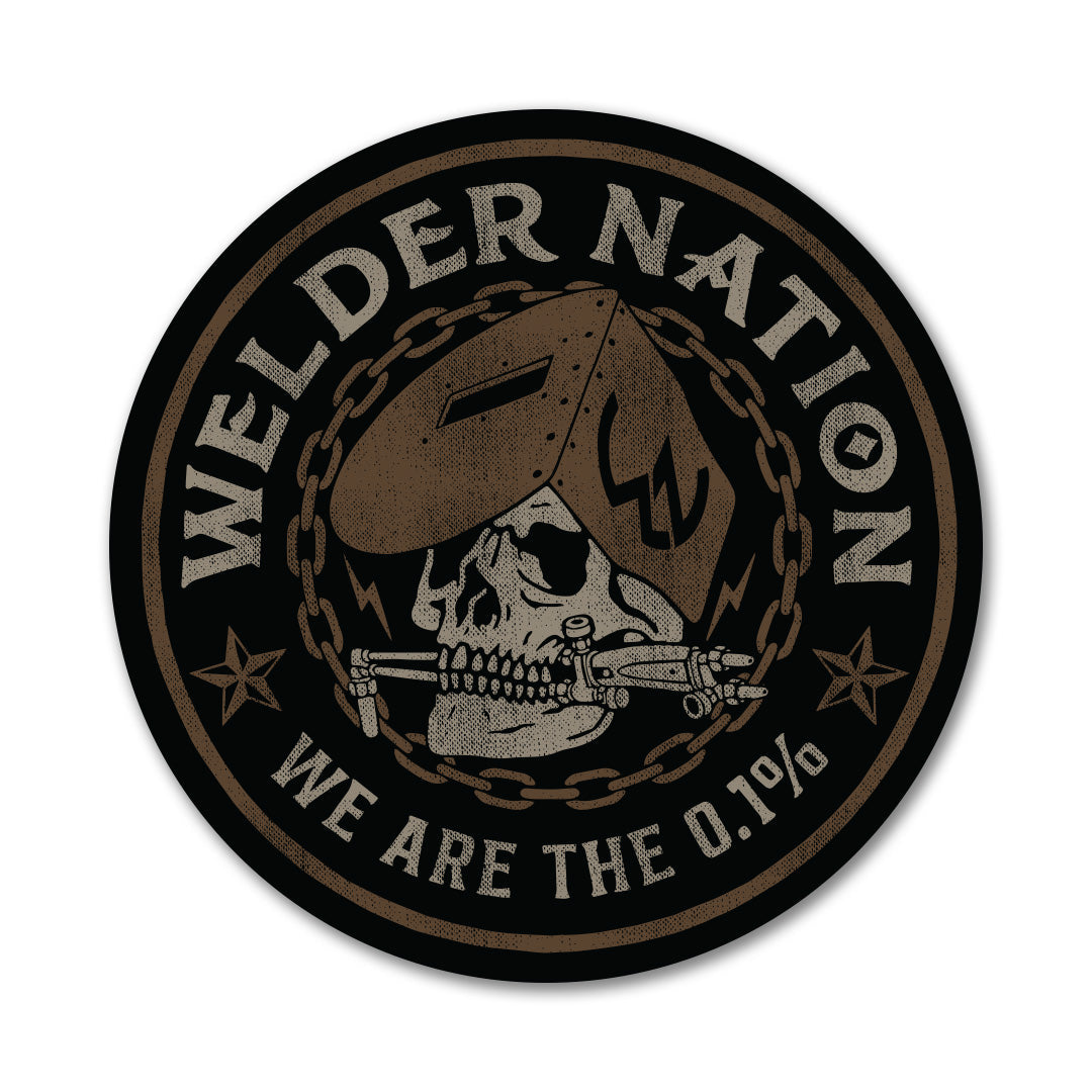Welder Nation Pancake Sticker 4"
