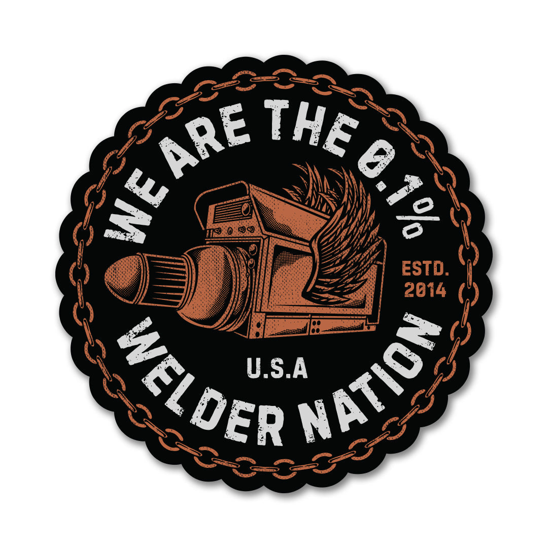 Welder Nation Big Rig Sticker 4"