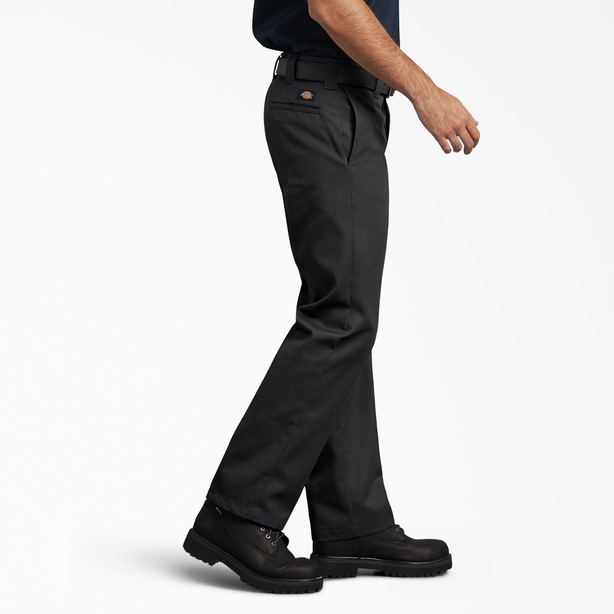 Black slim fit fashion work pants