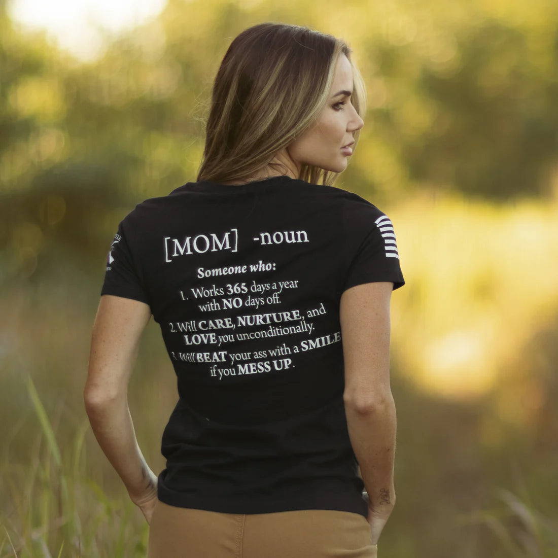 Women's Mom Defined Tee - Black