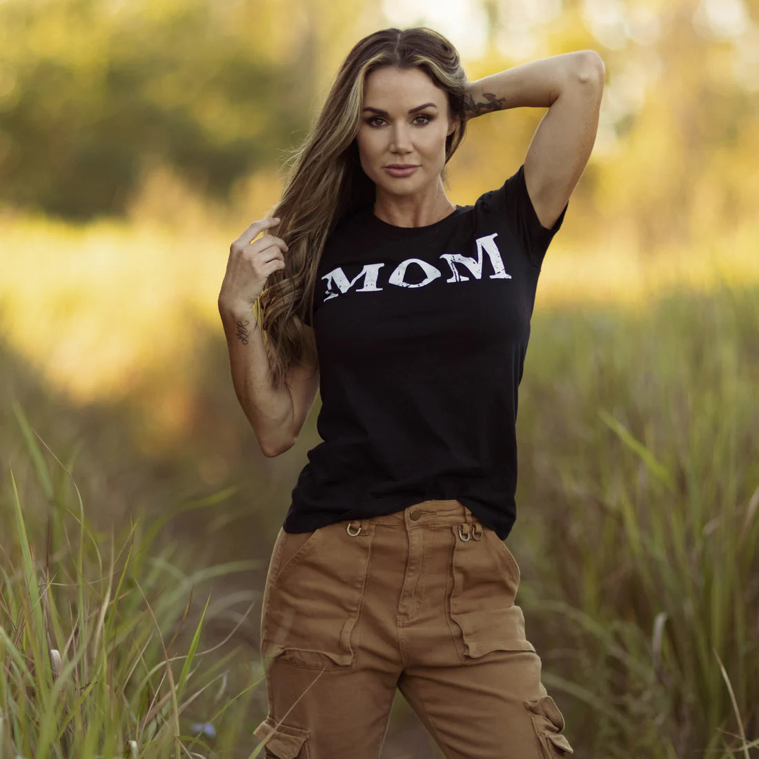 Women's Mom Defined Tee - Black