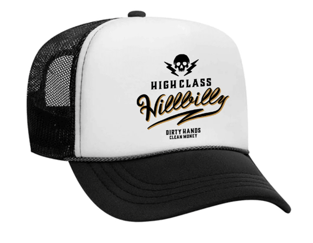 Women's High Class Hillbilly Trucker Hat - Black/White/Black - Purpose-Built / Home of the Trades