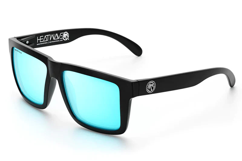 XL Vise Z87 Sunglasses - Black Frame Arctic Chrome Polarized Lens