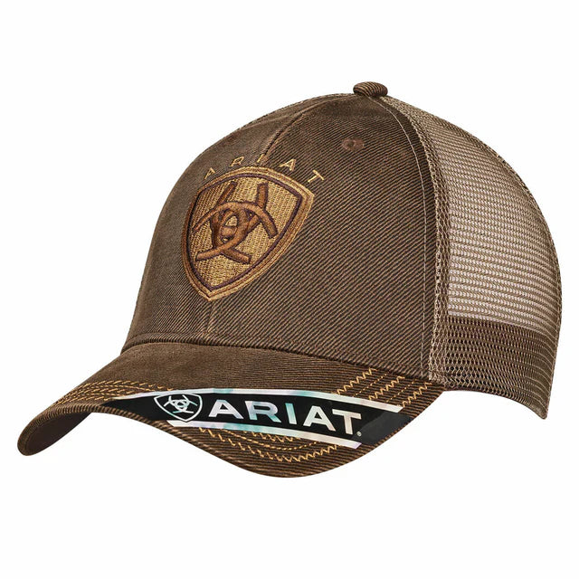 Ariat Mesh Oilskin Hat - Brown