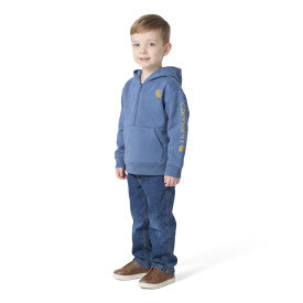 Infant/Toddler Long-Sleeve Half-Zip Sweatshirt - China blue