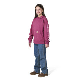 Youth Girls Long-Sleeve Garment Dyed Sweatshirt - Violet Quartz Wash