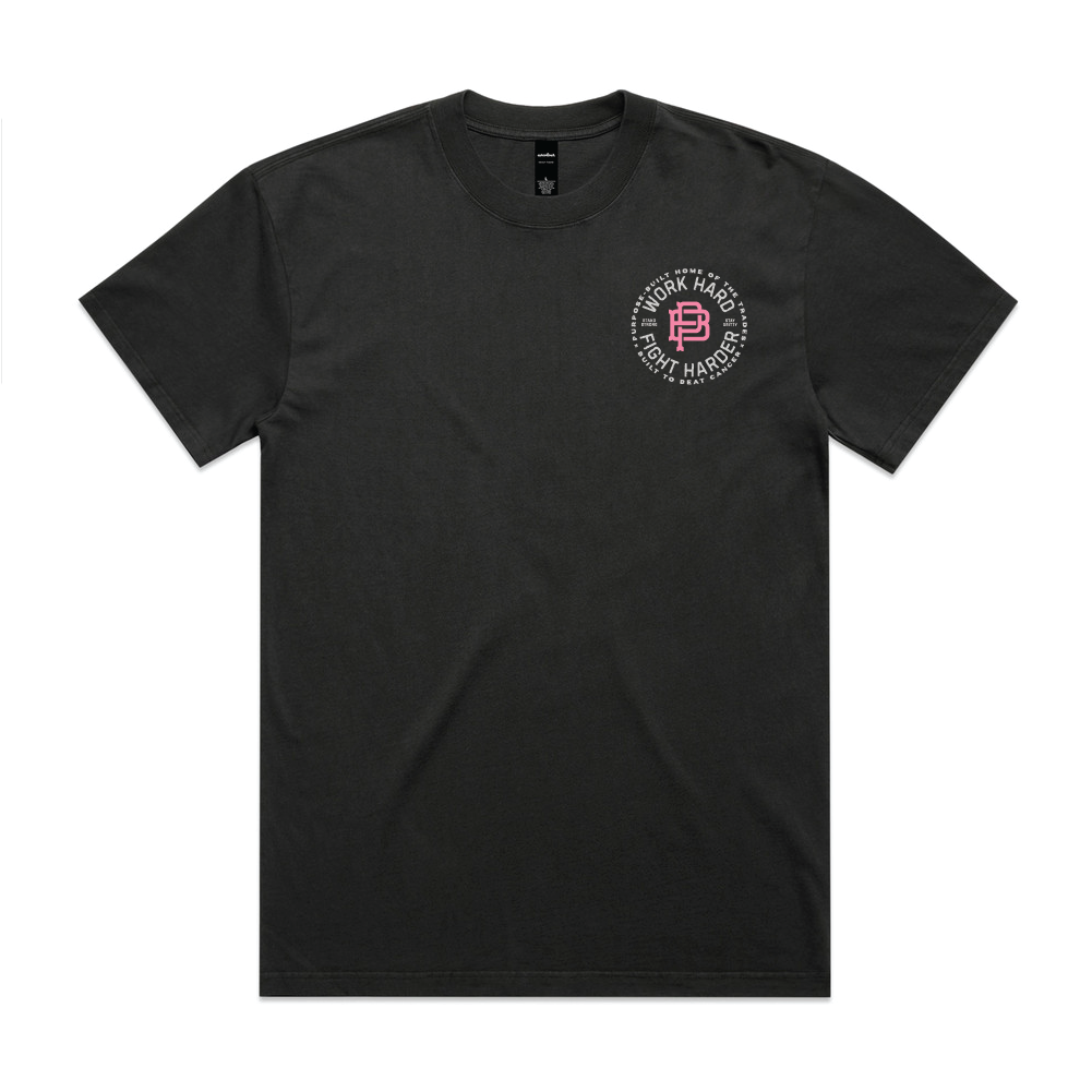 Built to Beat Cancer, HD Tee, Faded Black