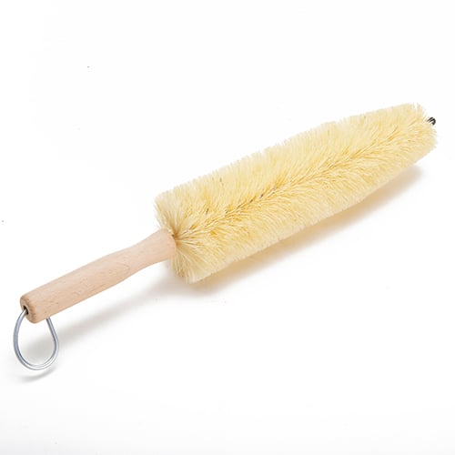 17" Long Cream Color Wheel Spoke Brush with Black Plastic Tip