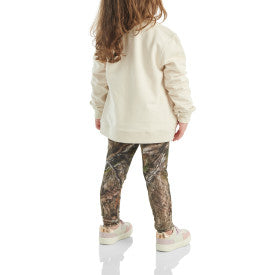 Toddler Girls French Terry Bomber Jacket, T-Shirt & Legging Set - Mossy Oak Country DNA